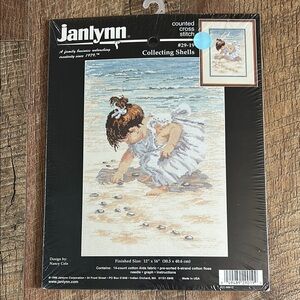 Janlynn Collecting Shells Cross Stitch Kit